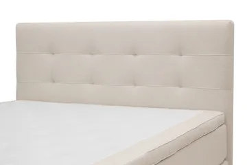 HVILA Premium Komplett Sängpaket 160x200 cm Kontinentalsäng med Sänggavel - Ljusbeige Bouclé - Möbler - Säng - Komplett sängpaket