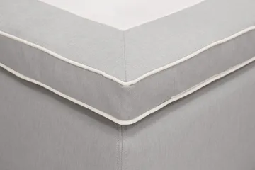 HVILA Plus Komplett Sängpaket – Kontinentalsäng 90x200 cm i Tyg med Förvaring, Sänggavel + Bäddmadrass med Fasthetsgrad Mediumfast - Grå - Möbler - Säng - Komplett sängpaket