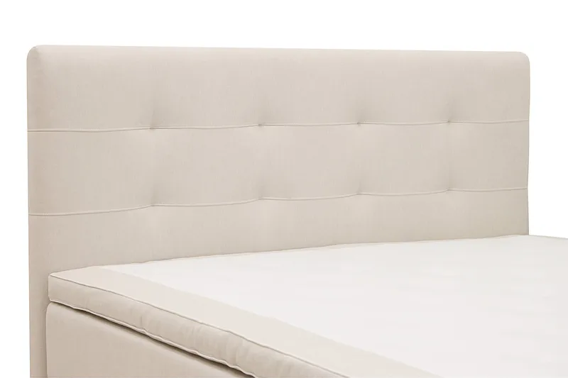 HVILA Premium Kontinentalsäng 160x200 cm - Ljusbeige Tyg - Möbler - Säng - Komplett sängpaket