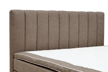 HVILA Plus Komplett Sängpaket med Sänggavel – Kontinentalsäng 160x200 cm i Tyg med Fasthetsgrad Medium - Brun - Möbler - Säng - Komplett sängpaket