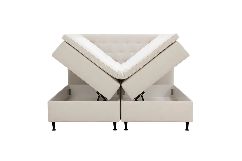HVILA Plus Komplett Sängpaket med Förvaring 160x200 cm - Ljusbeige - Möbler - Säng - Komplett sängpaket