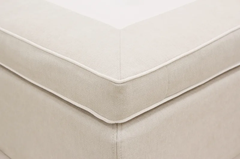 HVILA Premium Kontinentalsäng 160x200 cm - Ljusbeige Tyg - Möbler - Säng - Komplett sängpaket