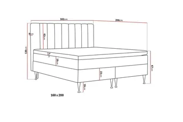 HVILA Plus Komplett Sängpaket 160x200 cm - Grå - Möbler - Säng - Kontinentalsäng
