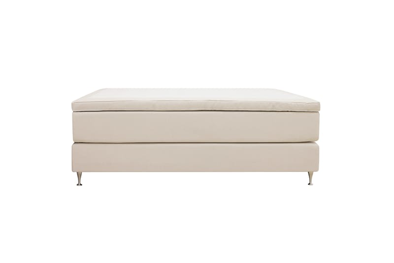 HVILA Premium Kontinentalsäng 160x200 cm - Ljusbeige Tyg - Möbler - Säng - Komplett sängpaket