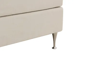 HVILA Plus Komplett Sängpaket med Sänggavel – Kontinentalsäng 180x200 cm i Tyg med Fasthetsgrad Medium - Ljusbeige - Möbler - Säng - Komplett sängpaket