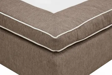 HVILA Plus Komplett Sängpaket med Sänggavel – Kontinentalsäng 160x200 cm i Tyg med Fasthetsgrad Medium - Brun - Möbler - Säng - Komplett sängpaket