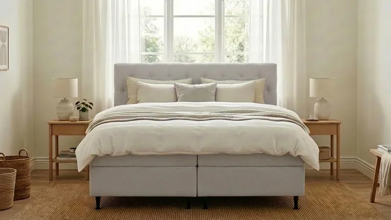 HVILA Plus Komplett Sängpaket med Förvaring 180x200 cm - Grå - Möbler - Säng - Komplett sängpaket