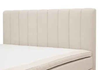 HVILA Plus Komplett Sängpaket med Sänggavel  – Kontinentalsäng 180x200 cm i Tyg med Fasthetsgrad Medium - Ljusbeige - Möbler - Säng - Komplett sängpaket