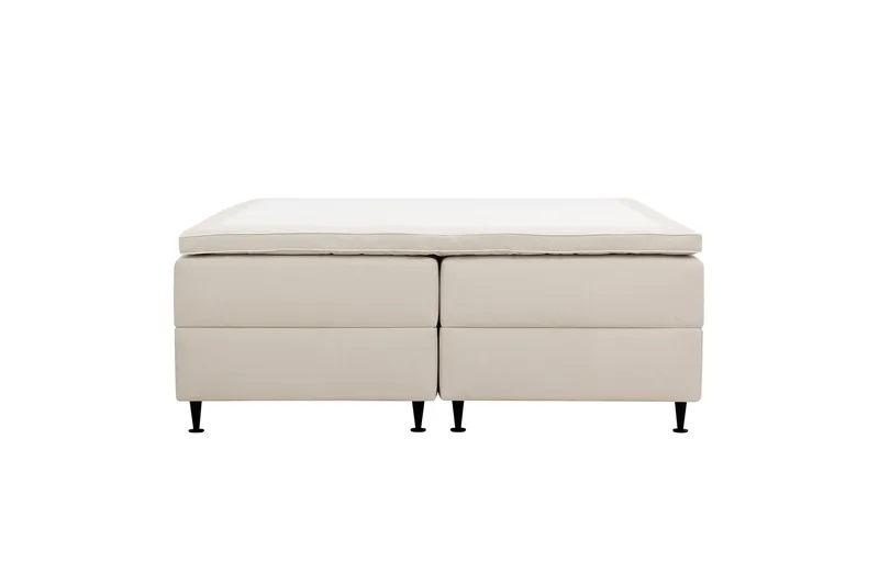 HVILA Plus Kontinentalsäng med Förvaring 160x200 cm, Ljusbeige