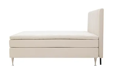 HVILA Plus Komplett Sängpaket med Sänggavel – Kontinentalsäng 180x200 cm i Tyg med Fasthetsgrad Medium - Ljusbeige - Möbler - Säng - Komplett sängpaket