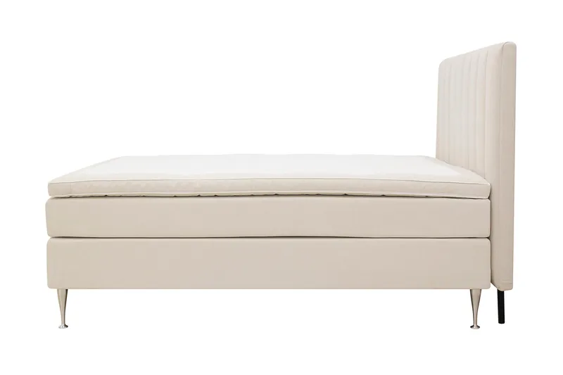 HVILA Plus Komplett Sängpaket med Sänggavel – Kontinentalsäng 180x200 cm i Tyg med Fasthetsgrad Medium - Ljusbeige - Möbler - Säng - Komplett sängpaket
