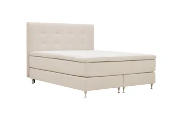 HVILA Premium Kontinentalsäng 160x200 cm - Ljusbeige Tyg - Möbler - Säng - Komplett sängpaket