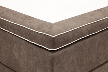 HVILA Premium Komplett Sängpaket 180x200 cm Kontinentalsäng med Sänggavel - Brun Tyg - Möbler - Säng - Kontinentalsäng