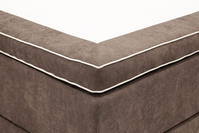 HVILA Premium Komplett Sängpaket 180x200 cm Kontinentalsäng med Sänggavel - Brun Tyg - Möbler - Säng - Kontinentalsäng