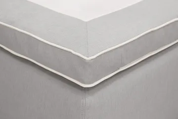 HVILA Plus Komplett Sängpaket – Kontinentalsäng 120x200 cm i Tyg med Förvaring, Sänggavel + Bäddmadrass med Fasthetsgrad Mediumfast - Grå - Möbler - Säng - Kontinentalsäng