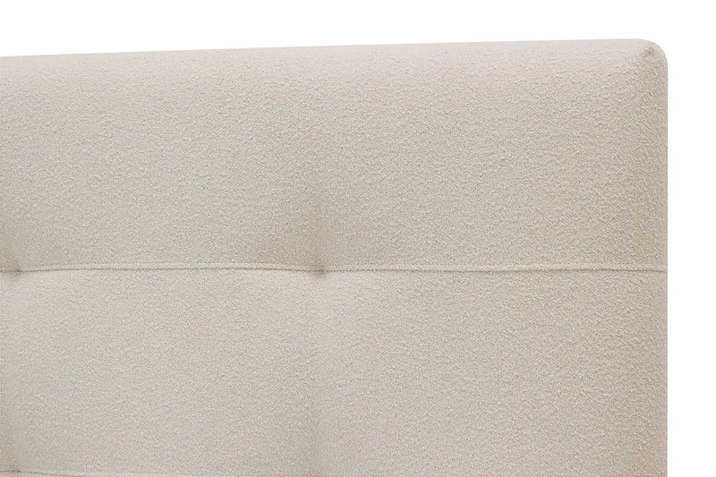 HVILA Premium Komplett Sängpaket 160x200 cm Kontinentalsäng med Sänggavel - Ljusbeige Bouclé - Möbler - Säng - Komplett sängpaket