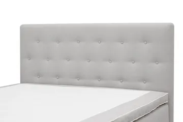 HVILA Plus Komplett Sängpaket – Kontinentalsäng 120x200 cm i Tyg med Förvaring, Sänggavel + Bäddmadrass med Fasthetsgrad Mediumfast - Grå - Möbler - Säng - Kontinentalsäng