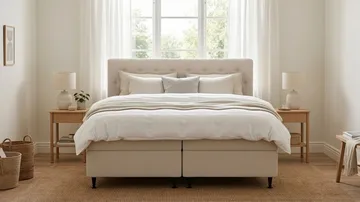 HVILA Plus Komplett Sängpaket med Förvaring 160x200 cm - Ljusbeige - Möbler - Säng - Komplett sängpaket
