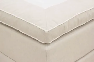HVILA Plus Komplett Sängpaket med Sänggavel – Kontinentalsäng 180x200 cm i Tyg med Fasthetsgrad Medium - Ljusbeige - Möbler - Säng - Komplett sängpaket