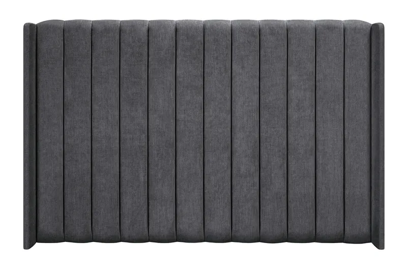 Joluma Komplett Sängpaket – Kontinentalsäng 160x200 cm i Tyg med Sänggavel + Bäddmadrass med Fasthetsgrad Fast/Medium - Mörkgrå - Möbler - Säng - Komplett sängpaket