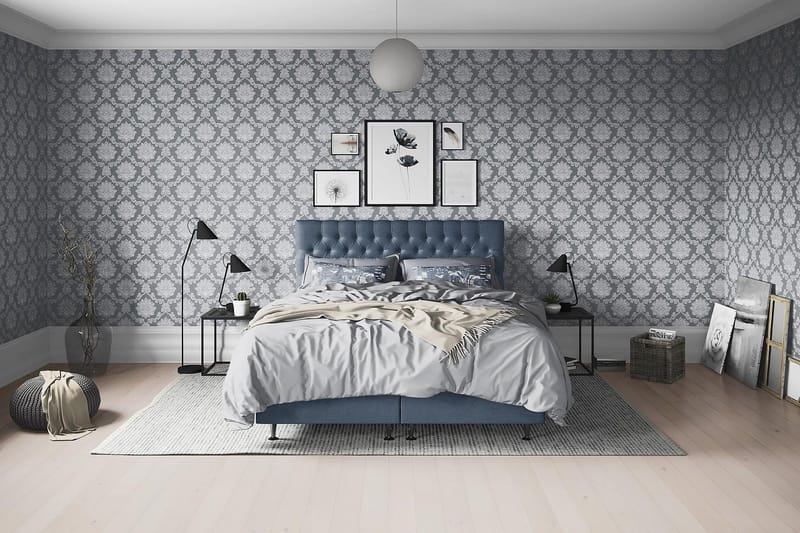 Joluma Sängpaket Fast/Medium 180x200 cm - (+Fler val) 180x200 cm Mörkblå - Möbler - Säng - Kontinentalsäng