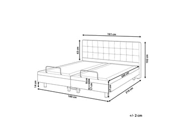 Justerbar säng Duke - Grå, svart, 160x200 cm - Möbler - Säng - Dubbelsäng