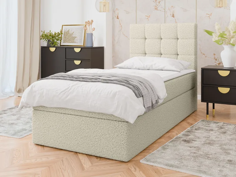 Kleiv Kontinentalsäng med förvaring 100x200 cm - beige - Möbler - Säng - Kontinentalsäng