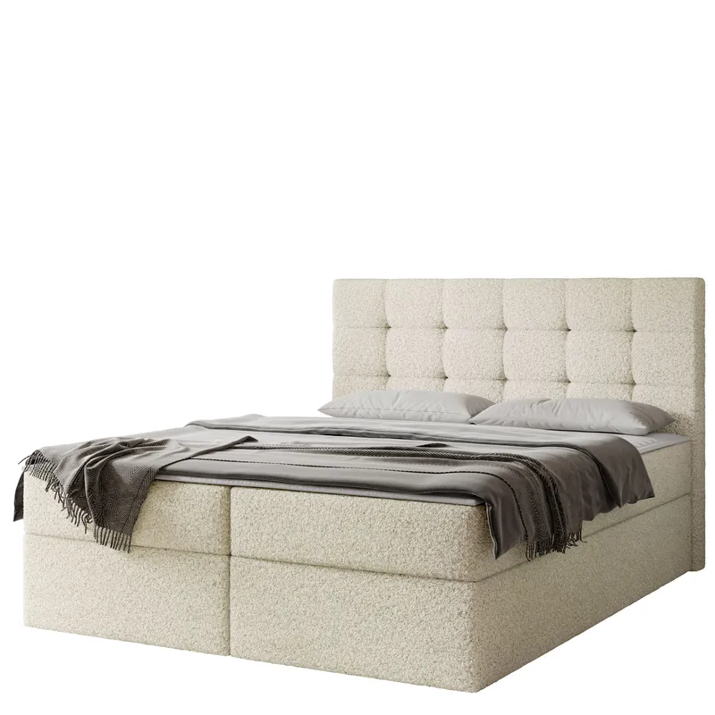 Kleiv Kontinentalsäng med förvaring 180x200 cm, beige