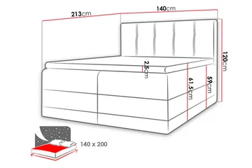 Knarrevik Kontinentalsäng 140x200 Brun - Brun - Möbler - Säng - Kontinentalsäng