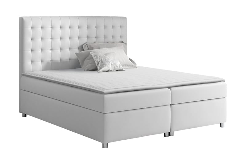 Asti Sängpaket 200x200 LED-belysning, Vit