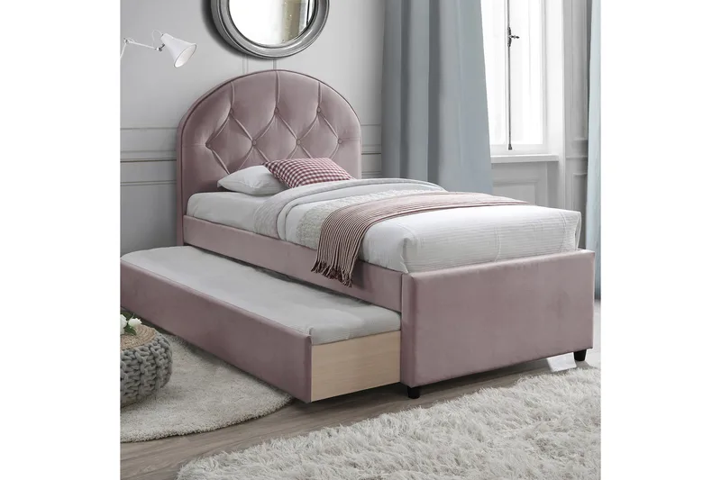 Lara Säng 90x205 cm Harmony Uno Madrass Mauve