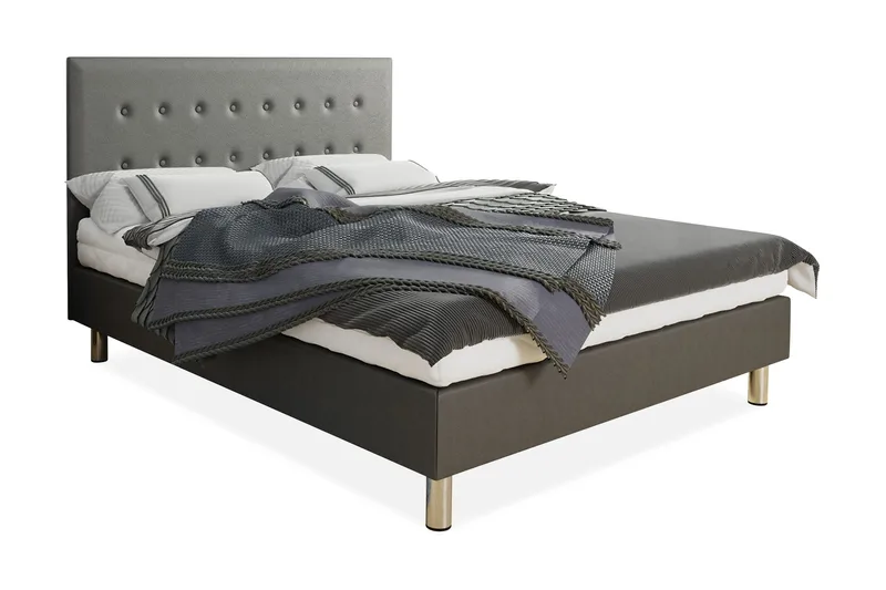 Lux Kontinentalsäng 80x200 cmGrå  Grå, Grå