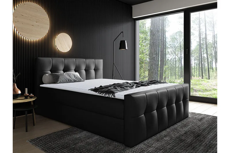 Norrbacksjö Kontinentalsäng 140x200 cm - Svart - Möbler - Säng - Kontinentalsäng