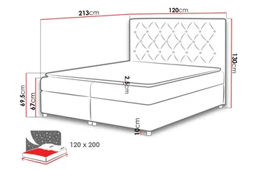 Roma Sängpaket 120x200 cm - Vit - Möbler - Säng - Kontinentalsäng