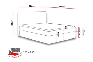 Laargard / Cosmo Sängpaket Kontinentalsäng 120x200 cm - Blå - Möbler - Säng - Komplett sängpaket
