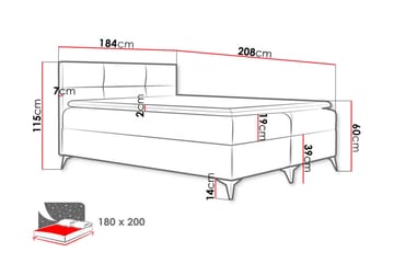 Leckersbo Komplett Sängpaket Kontinentalsäng med förvaring 180x200 cm - Svart - Möbler - Säng - Komplett sängpaket