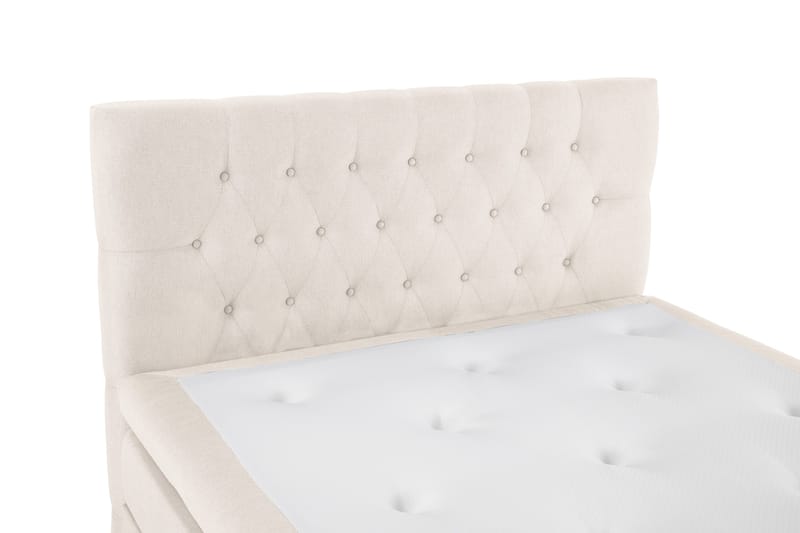Lucky Komplett Sängpaket 120x200 Polyeter Diamant Sänggavel - Beige - Möbler - Säng - Komplett sängpaket