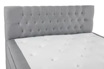 Lucky Komplett Sängpaket 160x200 Latex Diamant Sänggavel - Mellangrå - Möbler - Säng - Komplett sängpaket