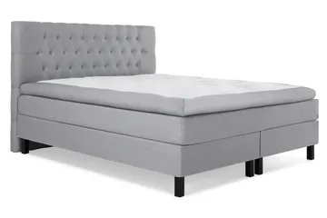 Lucky Komplett Sängpaket 160x200 Latex Diamant Sänggavel - Mellangrå - Möbler - Säng - Komplett sängpaket