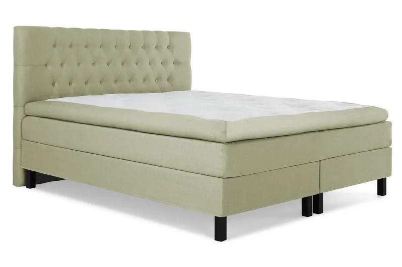 Lucky Komplett Sängpaket 180x200 Polyeter Diamant Sänggavel - Grön - Möbler - Säng - Kontinentalsäng
