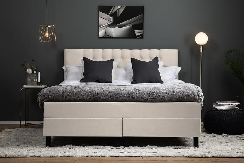 Lucky Kontinentalsäng 160x200 cm - Beige - Möbler - Säng - Kontinentalsäng