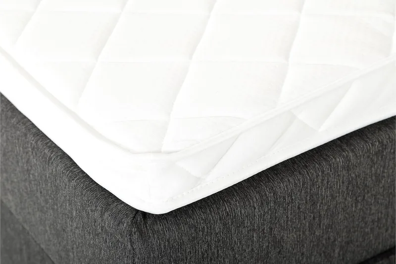 Lucky Sängpaket 150x200 SkumSlät Sänggavel Nackkudde - Nackkudde Stor Svart/Grå - Möbler - Säng - Komplett sängpaket