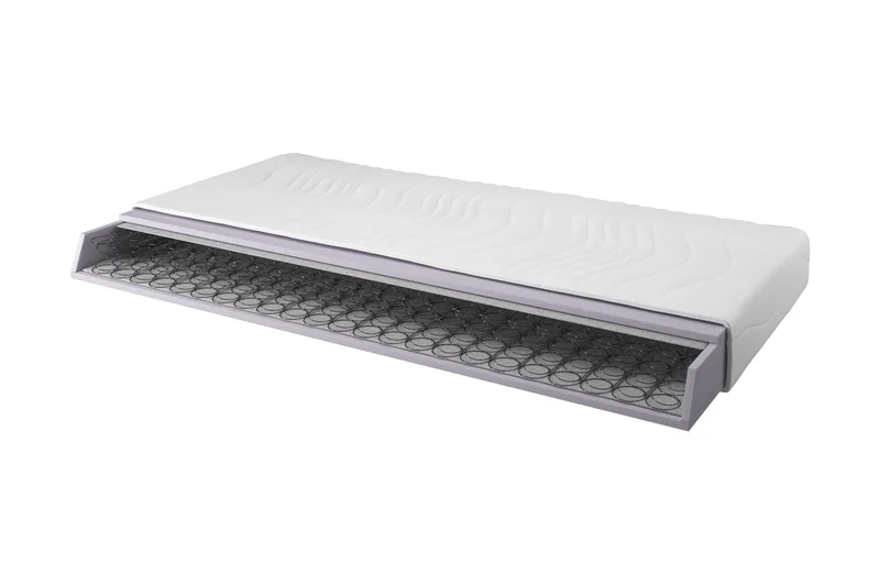 Agat Resårmadrass 90x200 Bonell Mjuk, Vit
