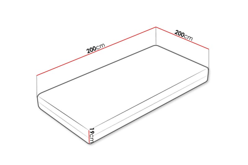 Ellinika Madrass 200x200 cm - Vit - Möbler - Säng - Madrasser - Bäddmadrass