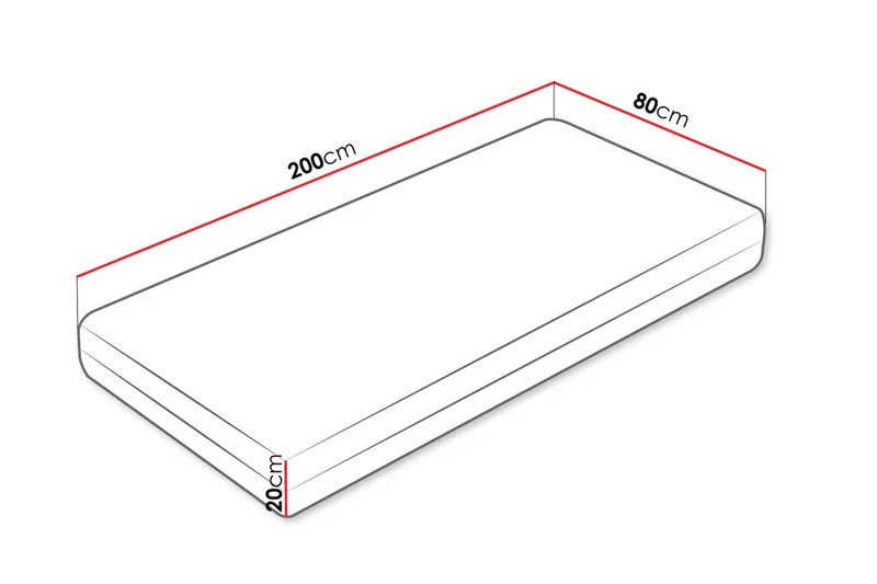 Bruksbacken Resårmadrass 80x200 cm - Vit - Möbler - Säng - Madrasser - Resårmadrass & resårbotten