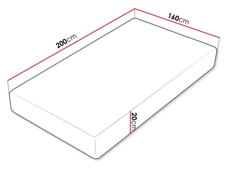 Hovik Skummadrass latex 160x200 cm - vit - Möbler - Säng - Madrasser - Skummadrass