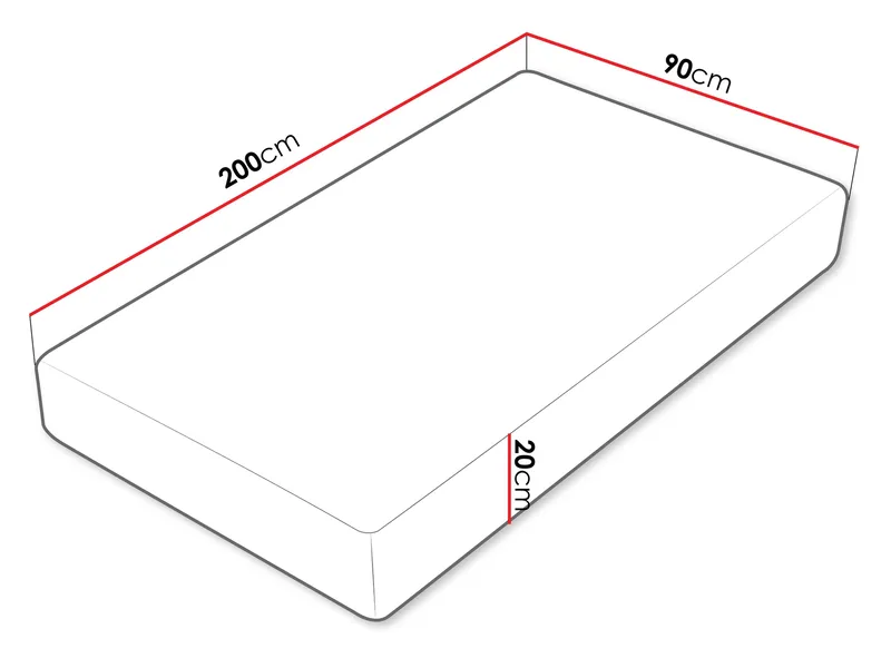 Hovik Skummadrass soft 90x200 cm - vit - Möbler - Säng - Madrasser - Skummadrass