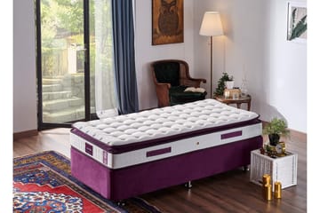 Resårmadrass 90x200 cm - Vit/Lila - Möbler - Säng - Madrasser - Resårmadrass & resårbotten