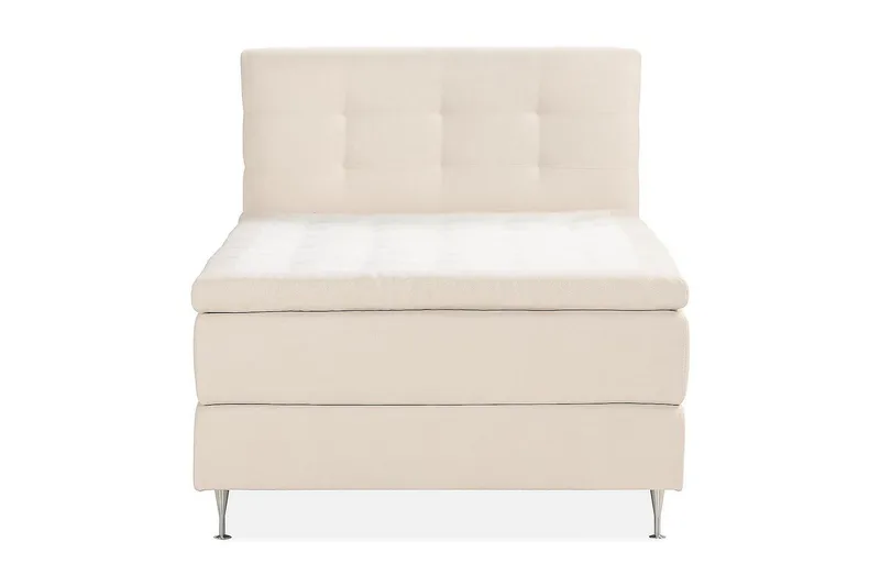 Oslo Lyx Sängpaket Boucle 120x200 Knappad gavel, Ljusbeige