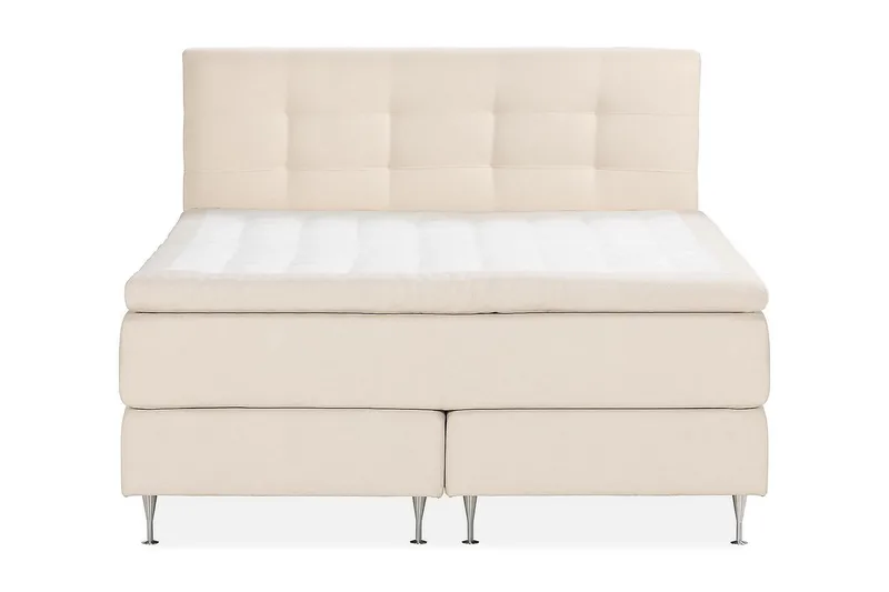 Oslo Lyx Sängpaket Boucle 180x200 Knappad gavel, Beige